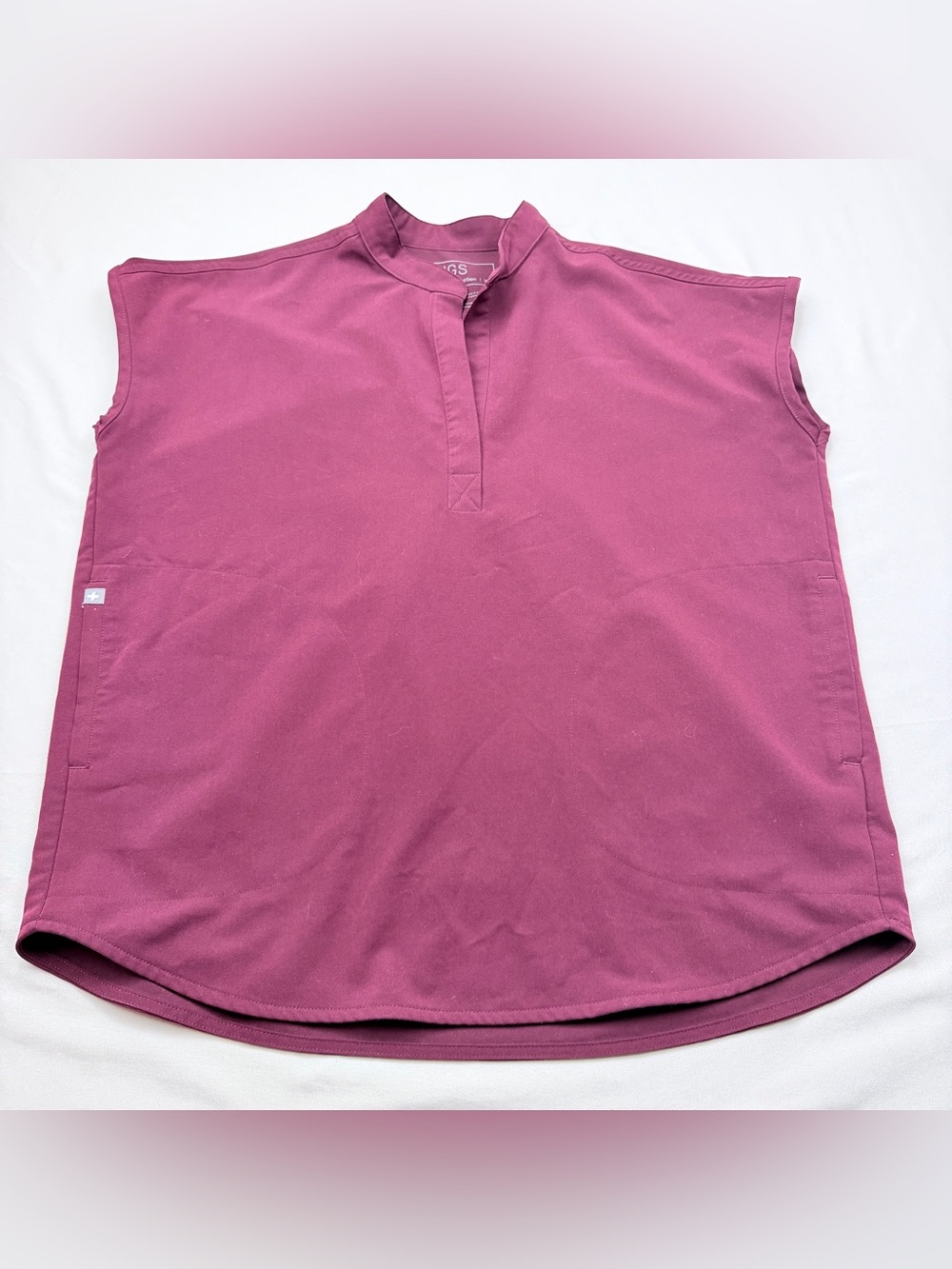 Figs Rafaela Burgundy Oversized Scrub Top